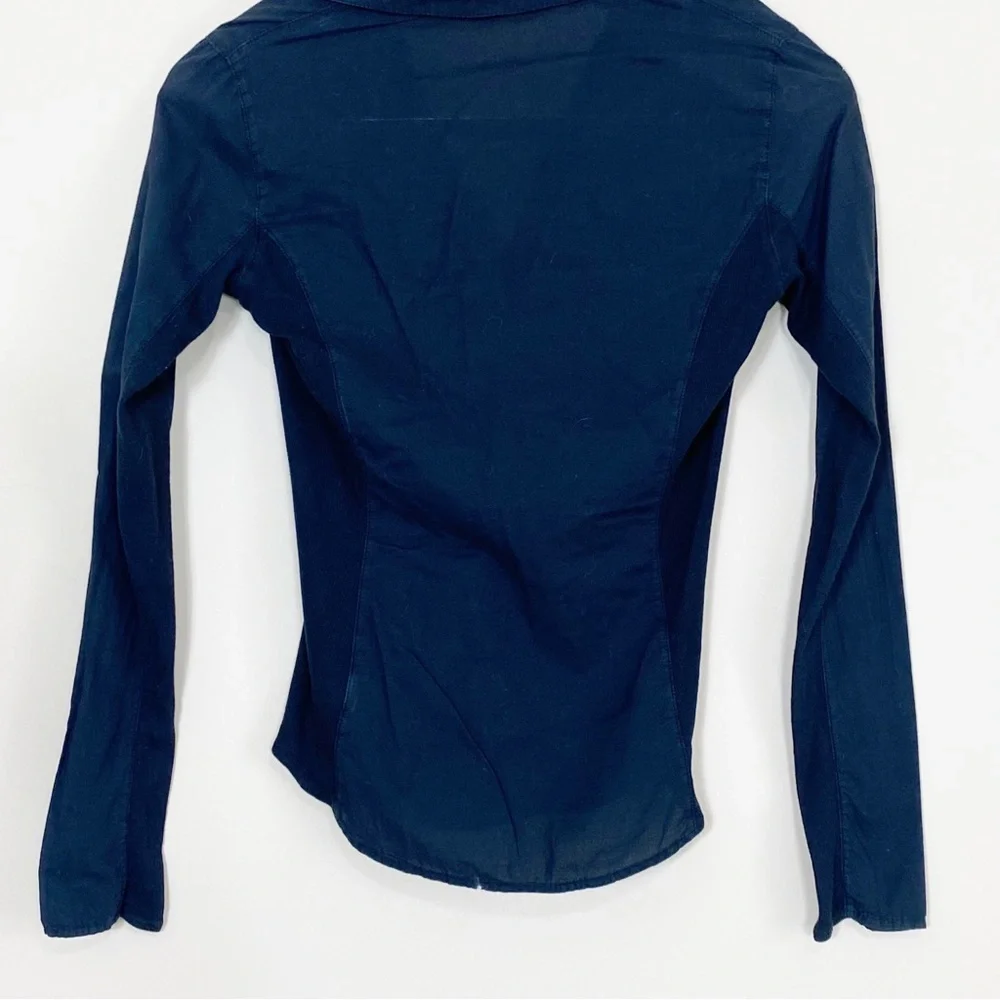 James Perse Business Office Corporate Long Sleeve Button Top Blck Top Size S - Picture 4 of 11